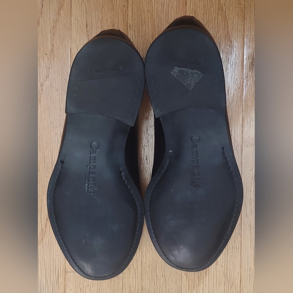 CAMPANILE "DERBY LACCI LISCIO" MEN'S BLACK LEATHER DRESS OXFORDS SIZE 10 ITALY - Picture 13 of 14